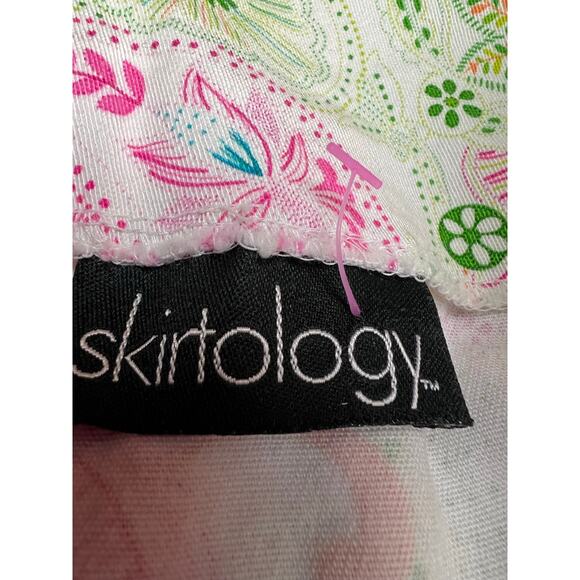 Skirtology Skirt Women's Size 4 Multicolor Paisley Cotton Stretch A-Line Preppy - Picture 6 of 6